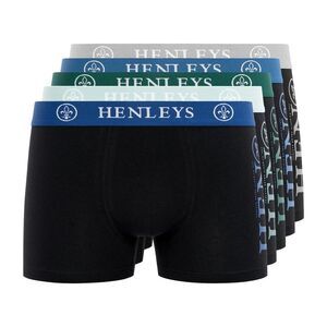 Henleys Mens Kelpar Boxer Shorts (Pack of 5) / Black